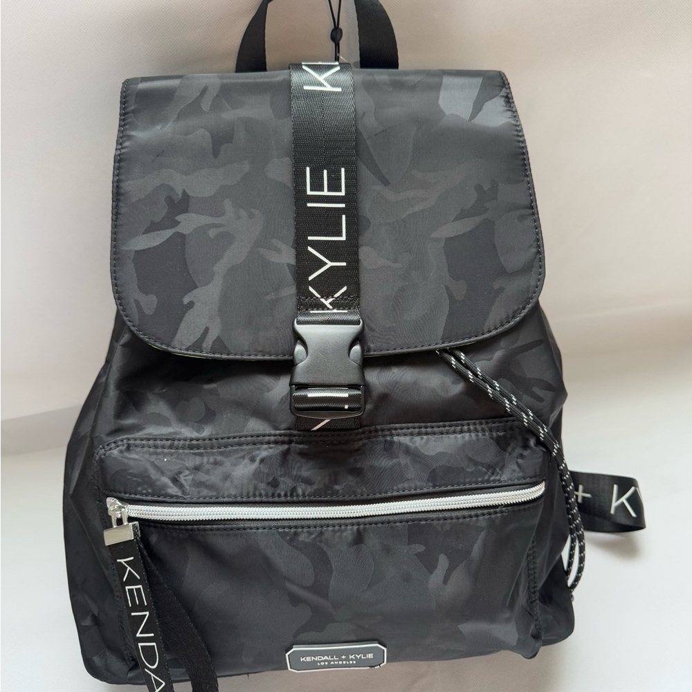 New Kendall & Kylie Black Camouflage Backpack